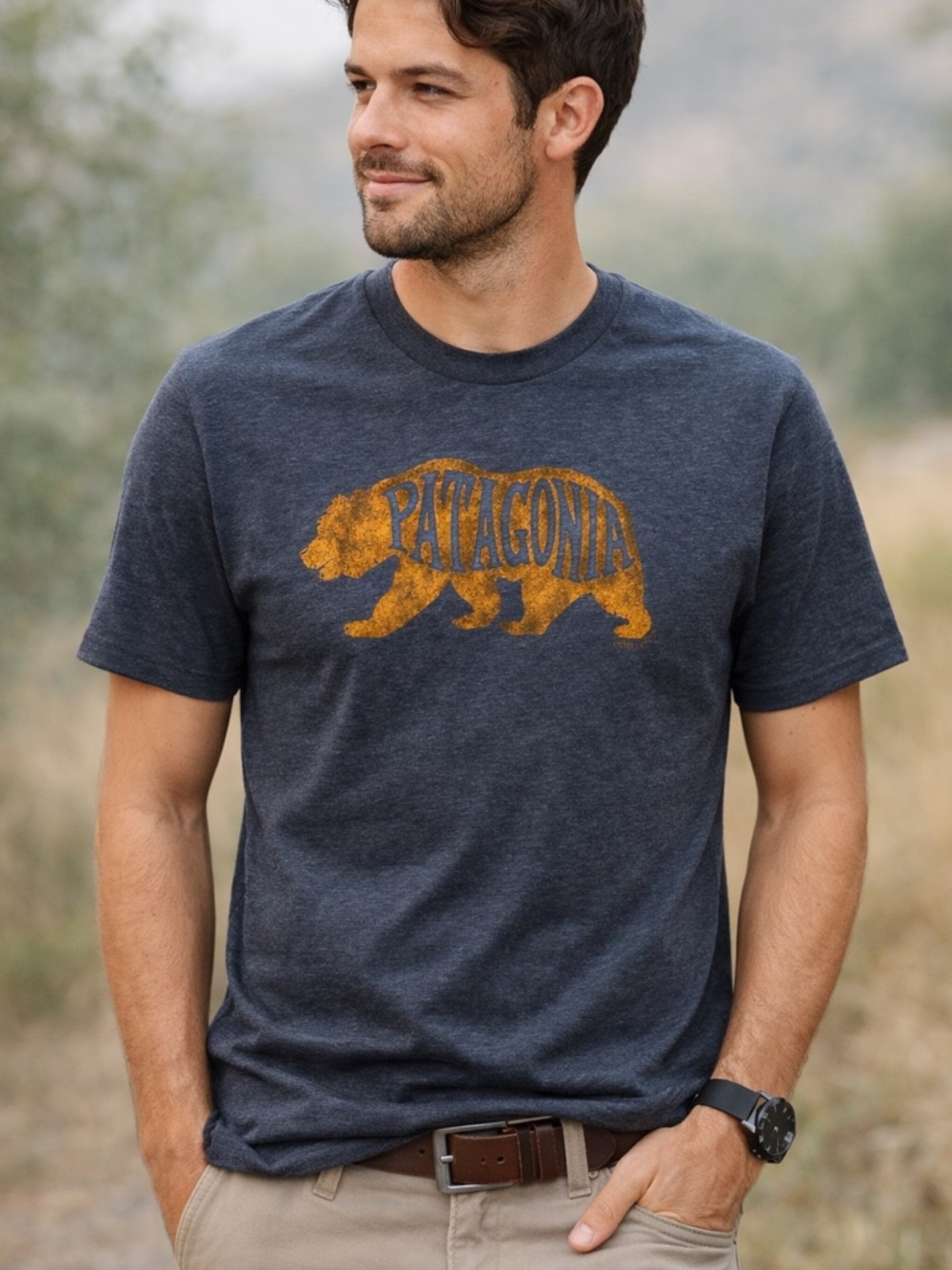 Patagonia Bear Graphic Tee ā Menās M